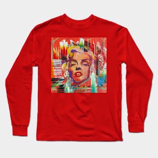 Portrait Marilyn New York City Long Sleeve T-Shirt